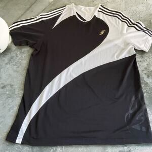 Adidas Climalite David Beckham Mens Activewear Black White Shirt Size XL Soccer